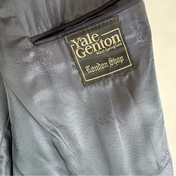 Burberrys Vintage Double Breasted Blazer Navy Gold Crest Buttons Men’s L - Picture 16 of 16